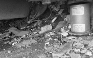 build-up under the scale deck