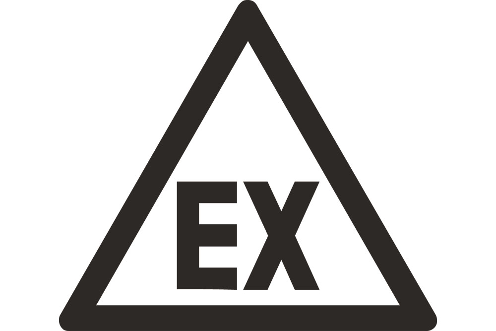 black outline with an EX the middle