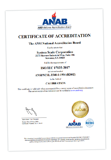 ISO/IEC 17025 Accreditation Certificate for Calibration Labs