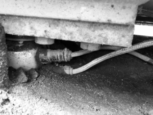 Build up under the load cell on truck scale