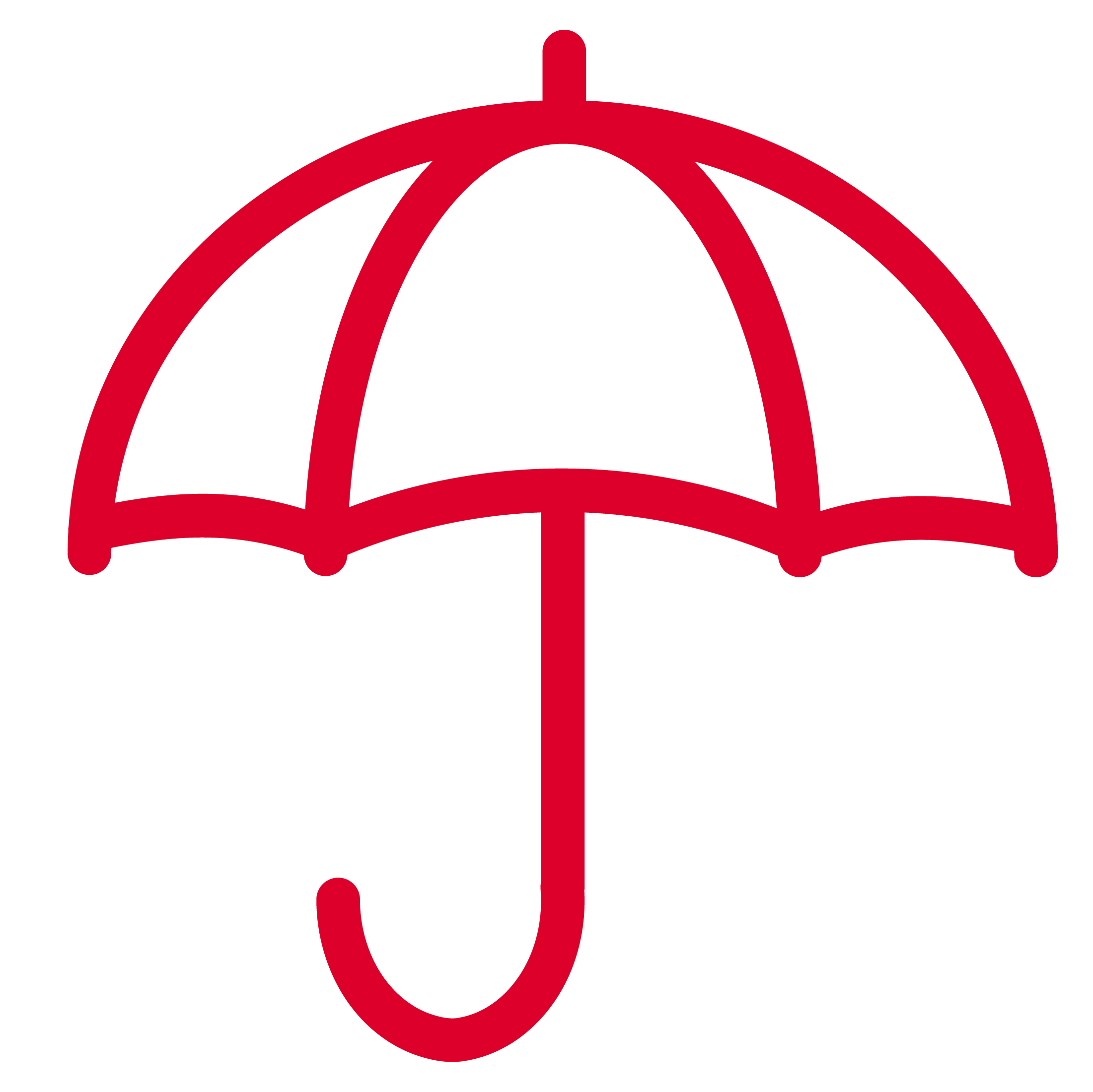 red vector umbrella