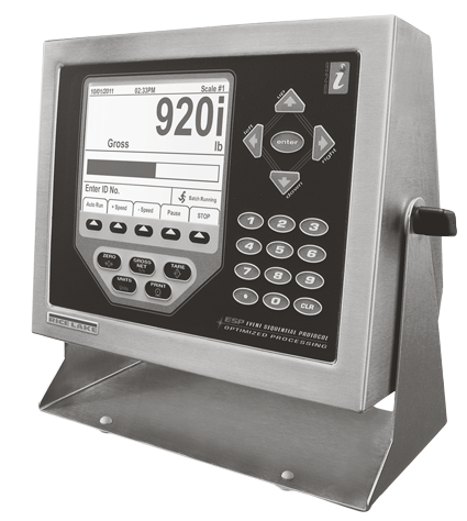 Rice Lake Weighing indicator programmed for manual checkweighing