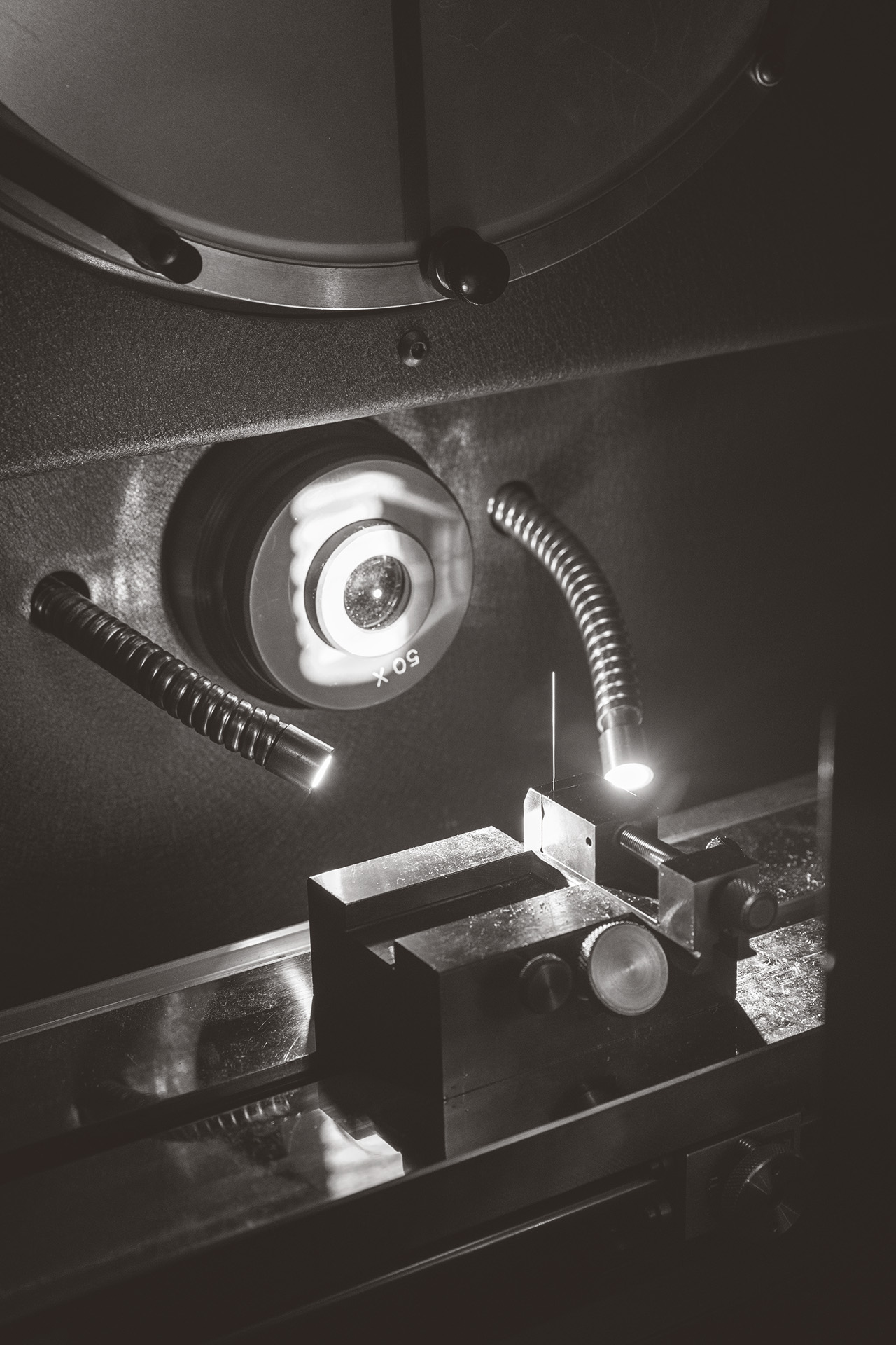 Up-close of industrial machinery