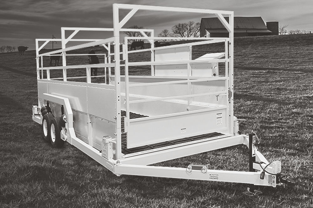 portable livestock scale trailer