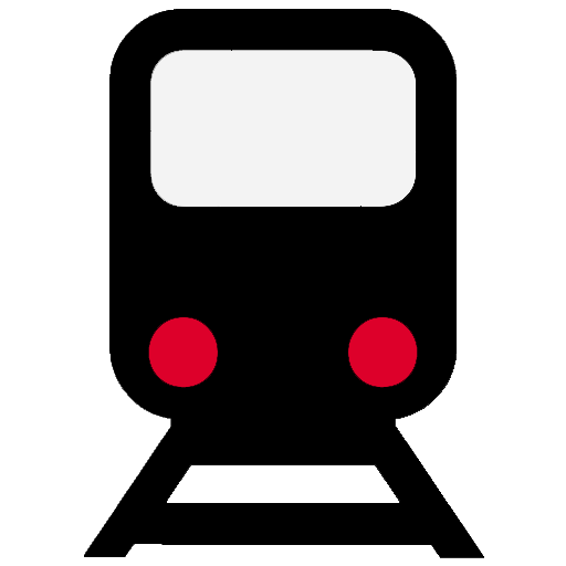 front of train on tracks vector